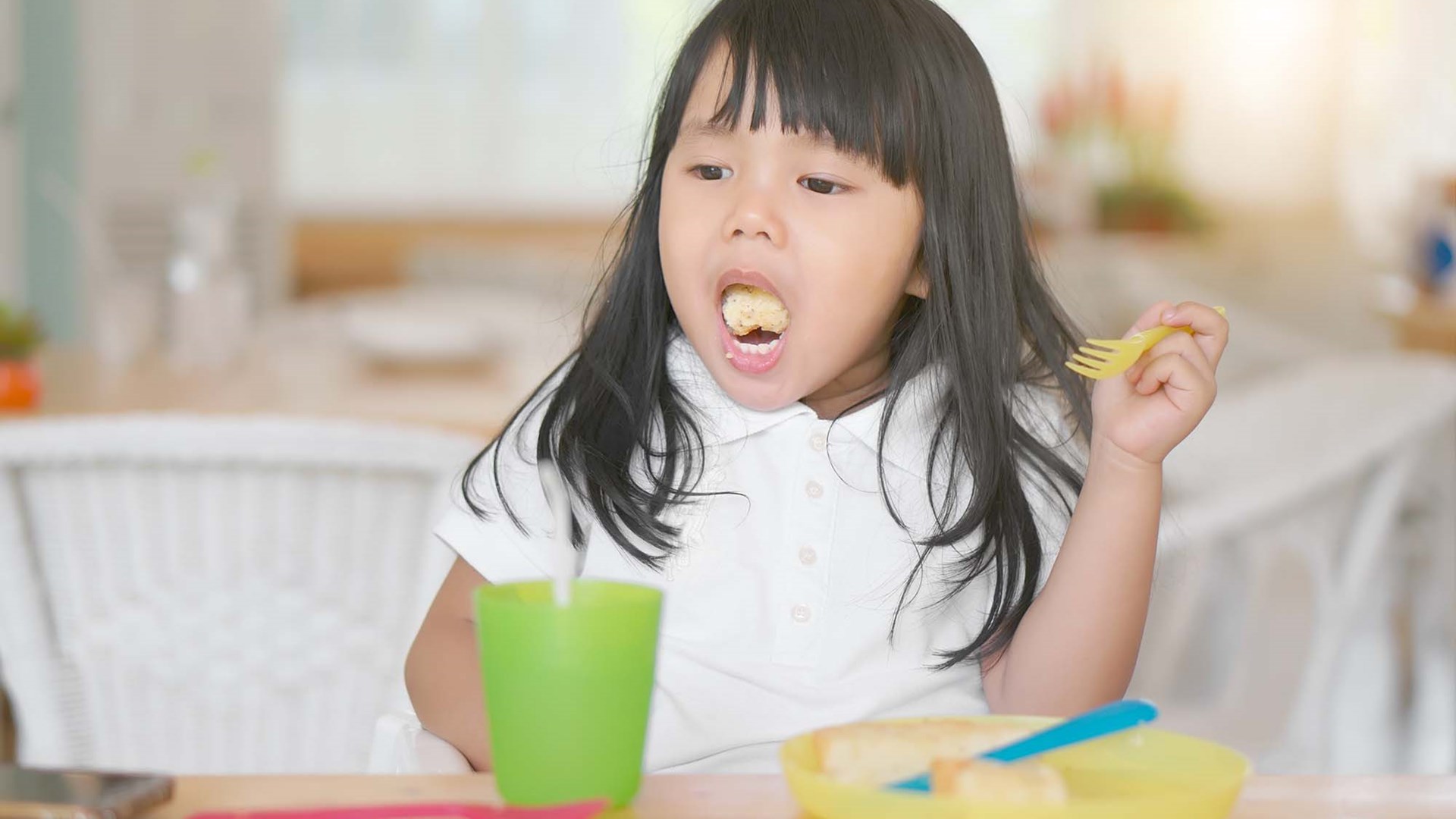Girl Choking On Bread